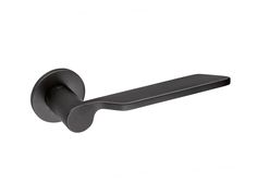 a black door handle on a white background