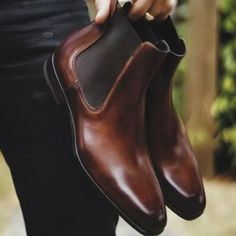 Brown Chelsea Boots for Men Slip on Leather Boots Vintage Man, Botas Chelsea, Peacoats, Desert Boot, Ankle Boots Men