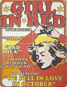 an old concert poster for girl in red