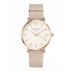 Rose gold ladies watch West Village - Soft pink strap | ROSEFIELD Watches Chic Everyday Watches, Trendy Everyday Watches With Leather Strap, Chic Watches With Leather Strap, Rosefield Watches, Rosefield Watch, Womens Designer Watches, Trendy Watches, Timeless Watches, Rose Gold Watches Women