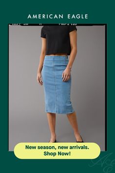 Next Level Stretch/Our softest, stretchiest, never-loses-its-shape denim/Dark wash/This skirt is Real Good: Made with the planet in mind & a promise to continue to do better. Fitted Denim Blue Casual Denim Skirt, Casual Mid-rise Stretch Denim Skirt, Trendy Fitted Medium Wash Denim Skirt, Casual Stretch Denim Skirt Mid-rise, Trendy Fitted Denim Skirt For Work, Casual High Rise Stretch Denim Skirt, Casual Stretch Denim Skirt In Denim Blue, Trendy Stretch Denim Blue Denim Skirt, Trendy Stretch Denim Skirt In Denim Blue