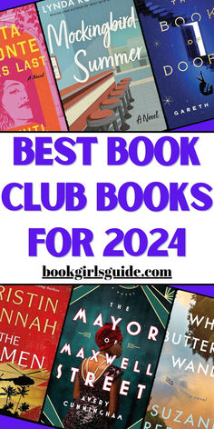 Graphic Book Covers for Best Book Club Books for 2024 February Book Club Ideas, Clean Book Club Books, Best Book Club Books 2023, Best Books Of 2024, Top Books 2024, Great Reads, Books To Read 2024, 2024 Books To Read