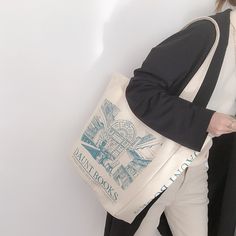 Brand Name: dawndessloOrigin: CN(Origin)Main Material: CanvasPattern Type: SolidItem Type: Shopping BagsClosure Type: No zipperStyle: Casual Daunt Books, Handbags Large, Book Tote Bag, Handbag Outfit, Graphic Tote, Casual Tote, Book Bag, Types Of Bag, Canvas Shoulder Bag