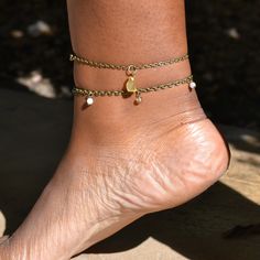 Citrine Anklet - Raw Crystal Jewelry Adjustable Hypoallergenic Amber Jewelry, Adjustable Metal Anklets Nickel Free, Adjustable Metal Nickel-free Anklets, Adjustable Metal Dangle Anklets, Handmade Spiritual Gold Anklet, Handmade Adjustable Dangle Anklets, Dainty Adjustable Nickel-free Anklets, Adjustable Dangle Anklets With Chain, Gold Dangle Anklets With Adjustable Fit