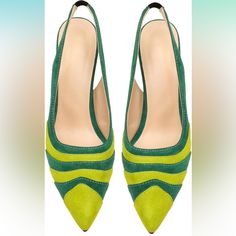 Nwot - Huhren. 9.5cm, Low Heel Slingback Pumps, Size 8.5 So Fun! Closure Type: Pull-On About This Item: Heel Height: 9.5cm,Upper Material: Pu Green Pointed Toe Sandals With 4-inch Heel, Green High Heel Slingback Pumps For Summer, Summer Green Slingback Pumps With Heel Strap, Green Slingback Pumps With 4-inch Heel For Evening, Green Closed Toe Slingback Pumps For Summer, Green Ankle Strap Slingback Pumps For Summer, Green Open Toe Slingback Pumps With 4-inch Heel, Green Slingback Pumps With Open Heel, Green Pointed Toe Slingback Pumps For Summer