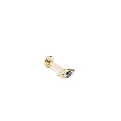 Elevate your cartilage jewelry collection with an elegant diamond stud earring. Crafted from 14k solid gold, this modern and minimalist design features a prong-set black diamond totaling 0.015 carats. Chic and comfortable, it's the perfect accessory for adding a touch of sophistication to your everyday style.The threaded screw pin earring post is easy to insert and remove, and the flat back makes it comfortable to wear. Our screw pin flat back earring studs are made of solid 14k gold and are hyp Modern 14k Yellow Gold Piercings, Minimalist Yellow Gold Jewelry With Screw Back, Minimalist Yellow Gold Piercings With Prong Setting, Minimalist 14k Gold Piercing With Single Diamond, Minimalist 14k Gold Piercings With Single Diamond, Minimalist 14k White Gold Piercings, Minimalist Gold Piercings With Single Diamond, Minimalist White Gold 14k Piercings, Modern 14k Gold Piercings As A Gift