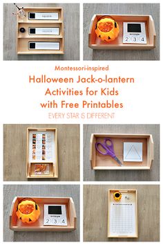 halloween jack - o'lantern activities for kids with free printables from every star is different