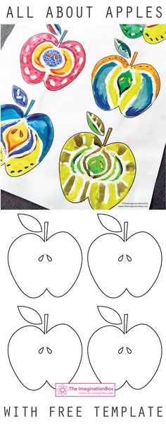 an apple cut out with free printables to make it look like they have apples on