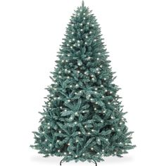 Pre-Lit Blue Spruce Christmas Tree w/ Foldable Base Blue Spruce Christmas Tree, Glowing Centerpieces, Blue Spruce Tree, Christmas Tree Artificial, 6ft Christmas Tree, Spruce Christmas Tree, Tree Artificial, Fir Christmas Tree, Pine Christmas Tree