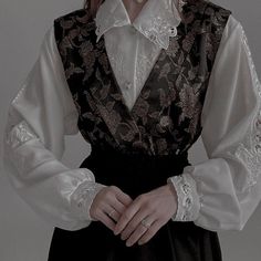 Fancy Vest, Vest Outfit, Lace Vest, Prom Outfits, Fancy Outfits, Fantasy Clothing, Character Outfits, Aesthetic Outfits, Outfits Casuales