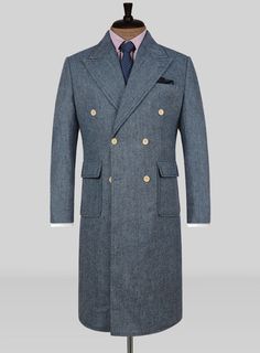 Boasting a heritage style with its traditional herringbone weave, the tweed overcoat offers a stylish fusion of classic and contemporary design details. Wear it with everything from suits to more casual looks throughout the season. #studiosuits #mensclothingstyle #menswear #mensoutfits #mensattire #gentlemanstyle #classymen #elegantmen #mensstyle#trend #mensfashion#classicmenswear#bold#boldstyle #instastyleHerringbone#Overcoat#new Edgy Leather Jacket, Tweed Overcoat, Overcoat Men, Mens Attire, Classy Men, Herringbone Tweed, Blue Tweed, Plaid Suit, Tweed Suits