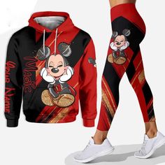 Introducing our limited edition Personalized Mickey Mouse Hoodie Leggings! This one-of-a-kind Mickey 3D shirt gift is a must-have for Disney 50th Anniversary Disney, Disney World Gifts, Mickey Mouse Hoodie, Disney Hoodie, Hoodie And Leggings, Yoga Hoodie, Disney Hoodies, Leggings Hoodie, Luxury Clothes