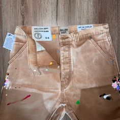 Gallery Dept Carpenter Flare Brown Jeans W Paint Splatter Sz 34 Deadstock. Nwt. Bought These Brand New. Too Big. They Were The Last Size Available. Not Being Restocked. Originally $895 Before Taxes #Gallerydept #Carpenterpants #Gallerydeptcarpenter #Paintsplatterpants Gallery Dept Pants, Gallery Dept, Brown Jeans, Street Fashion Men Streetwear, Men Streetwear, Carpenter Pants, Paint Splatter, Mens Streetwear, Street Fashion