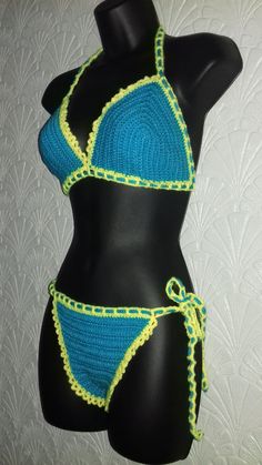 Handmade crochet two pieces bikini. 1 - blue-yellow bikini, size S. Cup size A-B. 2 - blue-red bikini, size S. Cup size A-B. 3 - pink bikini, size M. Cup size C-D. 4 - green-yellow bikini, size S. Cup size B-C. 5 - purple bikini, size S. Cup size B. If you need more information please contact me. Crochet Two Pieces, Crochet Two Piece, Main 1, M K, Cup Size, Handmade Crochet, Women Swimsuits, Green Yellow, Two Pieces