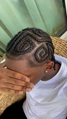 #coiffure Male Braid Styles Cornrows, Black Men Braids, Cornrows Ideas, Hair Twists Black, Cornrow Styles, Cornrows Natural Hair, Natural Hair Men