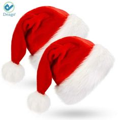 Specifications: Material: Velvet Plush Adult Size: 15 * 11.4 inches (38 * 29cm) Chirdren Size: 13.8 * 9.8 inches (35 * 25cm) Product Features: 1. SOFT AND COMFORTABLE The santa hat made of soft plush. Red Velvet fabric and double comfortable liner make adult santa hats soft and good touch feeling. Soft comfortable fabric to protect your head and hair without irritation or sweat! 2. WONDERFUL CHRISTMAS GIFTS Great gifts for friends and families. The Santa Hat brings a nice atmosphere in the Chris Christmas Party Hats, Christmas Hats, Holiday Hats, Santa Claus Hat, Velvet Hat, Santa Hats, Christmas Party Favors, White Faux Fur, Christmas Hat