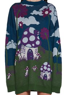 cuz you’re on the magic train. This sweater has a stretchy knit construction, long sleeves, a crew neckline, a ribbed trim, and an all over mushroom print. Fish Sweater, Current Mood Clothing, Art Concepts, Mushroom Print, Current Mood, Dolls Kill, Exclusive Collection, Crew Neckline, Online Boutique