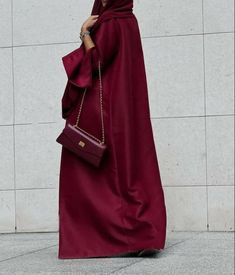 Soft satin crimson coat style red Abaya with classical cut design with elegant buttons Perfect choice for daily outings or family gatherings.FREE HIJAB INCLUDED Burgundy Abaya Outfit, Red Abaya Outfit, Elegant Solid Abaya For Fall, Elegant Solid Color Abaya For Fall, Formal Maxi-length Abaya For Fall, Elegant Red Long Sleeve Abaya, Elegant Long Sleeve Red Abaya, Long Sleeve Abaya For Formal Fall Occasions, Long Sleeve Abaya For Formal Fall Events