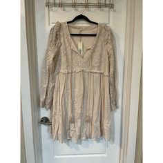 Nwt Roolee Ivory Lace Mini Dress Size Large. Has Floral Lace And Long Sleeves. Elegant Beige Boho Dress For Spring, Beige Long Sleeve Lace Midi Dress, Fall Cream Dress With Lace Trim, Cream Lace Trim Dress For Fall, Off White Flowy Long Sleeve Dress, Off White Long Sleeve Flowy Dress, Spring Cream Dress With Lace Trim, Spring Cream Dresses With Lace Trim, Cream Long Sleeve Summer Lace Dress