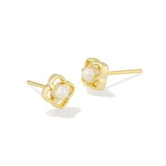 Kendra Scott Lydia Stud Earrings - Gold/Pearl Ivory Earrings, Jewelry Lookbook, Huggie Hoop Earrings, Accessories Jewelry Earrings, Stud Earrings Set, Gold Pearl, Gold Earrings Studs, Kendra Scott, Designer Earrings