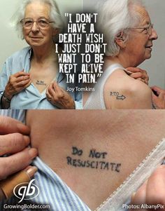 DNR TATTOO Smart Tattoo Ideas, Medical Alert Tattoo, Meaningful Word Tattoos, Trippy Tattoo, Med School Motivation, Skeleton Tattoos, Hand Tattoos For Women, Bad Tattoos, Funny Tattoos