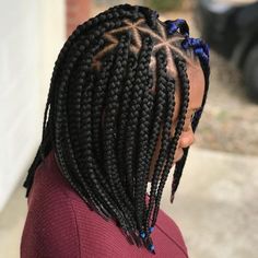 Braided Ponytail Weave, Brazilian Wool Hairstyles, Short Hair Mohawk, Triangle Braids, Braids Short, Bob Braids Hairstyles, Trending Hair