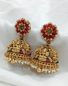 ⭐️Finish :  Antique Matt Finish  ⭐️Trending kemp Goddess jhumka, perfect for any dresses  PRODUCT CARE: - Avoid contact with heat/fire, water, and chemicals such as perfumes or any sprays to prevent product damage.  - Store it in provided white base cover & box Luxury Traditional Chandbalis For Gift, Luxury Fusion Style Chandbalis For Wedding, Cheap Chandbali Jhumkas For Weddings, Luxury Tilla Jhumkas For Festive Occasions, Luxury Heavy Temple Style Jhumkas, Luxury Chandbali Jhumkas For Diwali, Luxury Ruby Jhumkas For Diwali, Luxury Chandbalis For Party And Festivals, Luxury Handmade Temple Jewelry Jhumkas