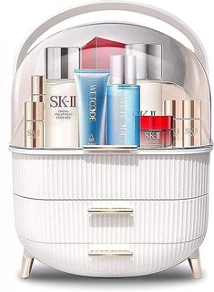 an image of a white container with skin care products in it