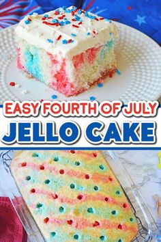 an easy fourth of july jello cake recipe