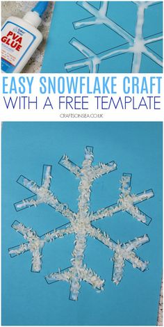 an easy snowflake craft with a free template