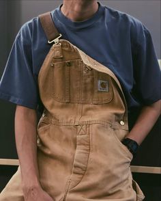 Men Overalls Aesthetic, Carhartt Overalls Outfit Men, Mens Overalls Outfits, Carhart Overalls, Carhartt Overalls Outfit, Overalls Outfit Men, Carhartt Aesthetic, Overalls Aesthetic