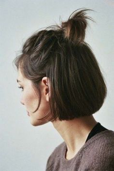 Montags-Frisur: Der Half-up Bun Short Hair Dos, Short Hairstyle, Long Hairstyles, Hair Envy, Hair Dos, Short Hairstyles, Hair Day, Pretty Hairstyles