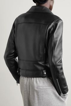 Black Leather Biker Jacket, Acne Shop, Leather Biker Jacket, Studio S, Proenza Schouler, Biker Jacket, Net A Porter, Women Collection, Motorcycle Jacket