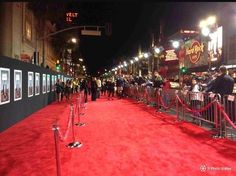 the red carpet is lined up at the movie premiere