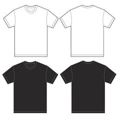 the front, back and side views of a black t - shirt on white background