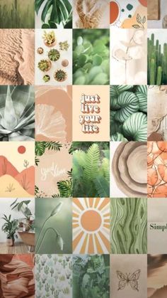 a collage of plants and flowers with the words that live your life