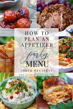 how to plan an appetizer party menu with recipes