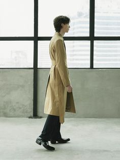 Editor's NotesThis coat is a combination of matte material and trench coat design. Waist belt offers various stylings. It can be styled in various ways.- Matte material- Trench coat design details- Waist belt- Hidden buttonMeasurements(in.)M / L- Total length: 48.82 in. / 49.21 in.- Shoulder: 18.50 in. / 19.29 in.- Chest: 20.87 in. / 21.65 in.- Hem: 25.98 in. / 26.77 in.- Armhole: 10.63 in. / 11.02 in.- Sleeve width: 7.68 in. / 8.07 in.- Sleeve length: 25.98 in. / 26.57 in.- Sleeve hem: 6.30 in. Belted Beige Business Outerwear, Belted Beige Outerwear For Business, Belted Beige Outerwear For Office, Beige Belted Outerwear For Office, Belted Khaki Outerwear For Business, Modern Belted Outerwear For Work, Khaki Belted Gabardine Outerwear, Khaki Gabardine Belted Outerwear, Modern Double-breasted Belted Outerwear