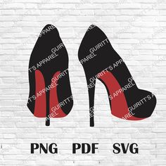 Heels Coquette, Red Bottom High Heels, Heels Red, Red Bottom, Shirts For Teens, Red Bottoms, Christian Louboutin Pumps, Funny Tshirts, Black Shoes