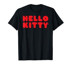 PRICES MAY VARY. Officially Licensed Sanrio Hello Kitty Apparel Lightweight, Classic fit, Double-needle sleeve and bottom hem Hello Kitty Shop, Cartoon Sweatshirts, Hello Kitty Collection, Movie Shirts, Shirt Store, Classic Logo, Cat Shirts, Logo Tees, Branded T Shirts