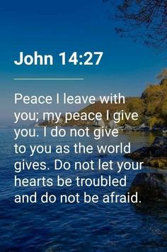 john 1 27 peace i leave with you, my peace i give you, i do not give to you as the world gives