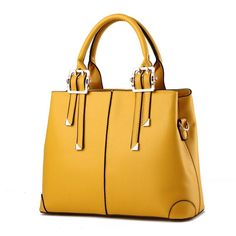 Item Type: Handbags Style: Fashion Handbags Type: Totes Main Material: PU Leather Lining Material: Polyester Interior: Interior Compartment, Cell Phone Pocket, Interior Zipper Pocket, Interior Slot Pocket Gender: Women Exterior: Pocket Closure Type: Zipper Shape: Bucket Pattern Type: Solid Hardness: Soft Number of Handles/Straps: Single Occasion: Versatile Size: 25 x 32 x 12.5 cm / 9.84 x 12.60 x 4.92 inch Package Includes: 1 x Pc Luxury Shoulder Bag, Crossbody Bag Pattern, Yellow Handbag, Handbags Luxury, Trendy Shoulder Bag, Stylish Handbags, Classic Handbags, Women's Handbags, Mua Sắm