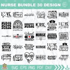 nurse svg bundle 30 designs