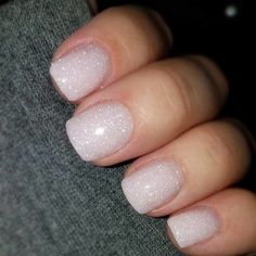 Milky Glitter Nails, Light Pink Glitter Nails, French Dip Powder, Milky White Nails With Glitter, Dip Powder Nails Colors, Dip Powder Manicure, Revel Nail Dip Powder, Revel Nail Dip