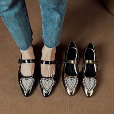 Maria Heart Embellished Mary Janes Flats Mary Janes Flats, Embellished Flats, Feeling Confident, Pump Types, Retro Party, Mary Jane Heels, Mary Jane Flats, Party Shoes, Leather Pumps