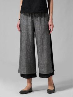 Wide Leg Casual Comfy Loose Pants Miss Me Outfits, Cotton Casual Pants, Button Pants, Black Wide Leg Pants, Linen Clothing, Linen Casual, Wide Leg Linen Pants, Cotton Bottoms, Plus Size Pants