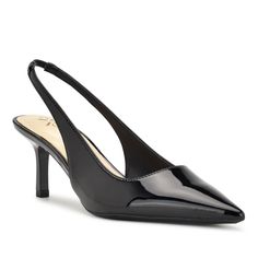 Kately 9x9 Slingback Pumps - Nine West Jet Black Color, Pointy Heels, Nine West Heels, Perfect Heels, Office Attire, Slingback Pump, Perfect Shoes, Mini Crossbody, Beautiful Shoes