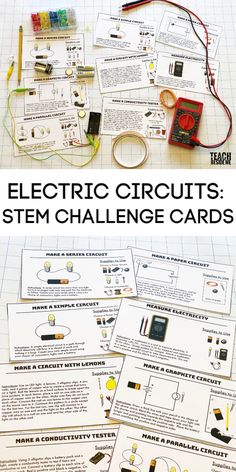 an electric circuit is shown with instructions on how to wire it and what to use them