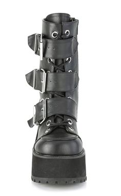 RANGER-308 Black Matte Buckled Boots-Demonia-Tragic Beautiful Demonia Ranger, Hologram Shoes, Festival Grunge, Billie Concert, Boots Png, Demonia Boots, Gothic Mode, Alternative Shoes, Platform Combat Boots