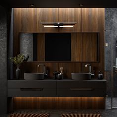 W.A.C. Lighting - WS-15432-BK - LED Bath - Melody - Black Moody Commercial Bathroom, Men’s Bathroom, Dark Bathroom Vanity Pallettees, Dark Grey Moody Bathroom, Dark Modern Bathroom, Master Ensuite Bathroom Moody, Bkack Bathroom Vanity, Modern Black Bathroom, Craftsman Kitchens